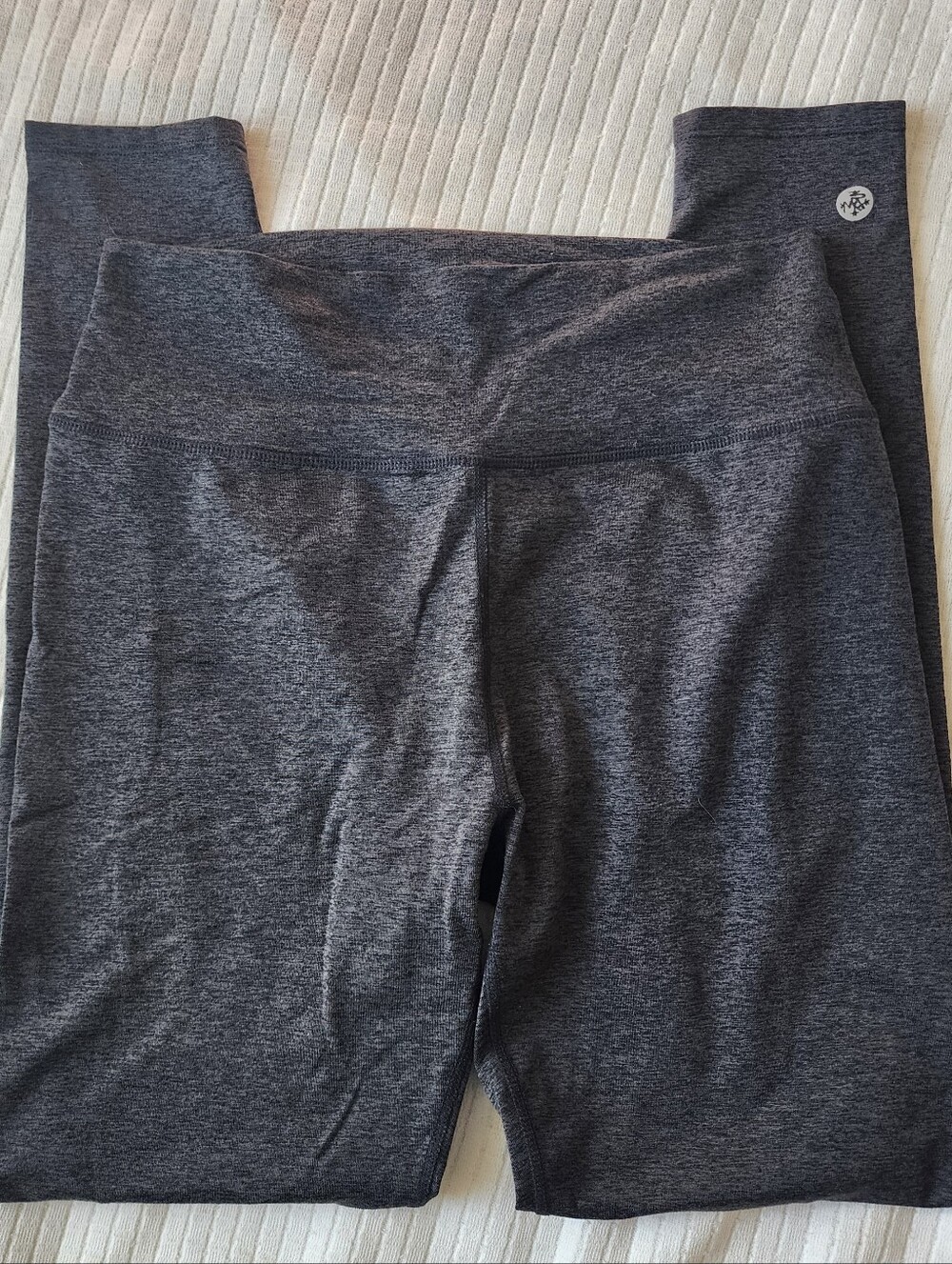 manduka Heather Charcoal Yoga /Active Leggings Medium